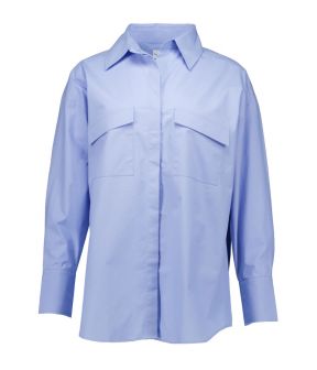 Slanted pckts blouses blauw
