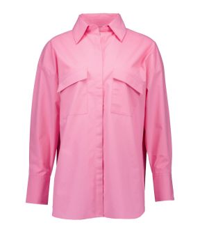 Slanted pckts blouses roze