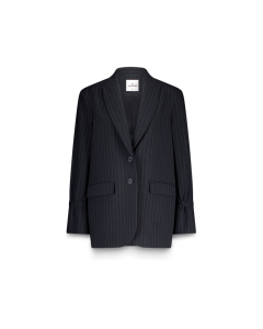 Summum Blazer Boyfriend Pinstripe Blazers Donkerblauw 1s1263-12258
