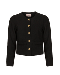 Freebird Jacket  Zwart Liselotte Jer-structure-25-3