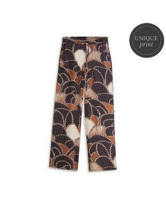Summum Trousers All Over Twill Satin  Bruin 4s2964-12387