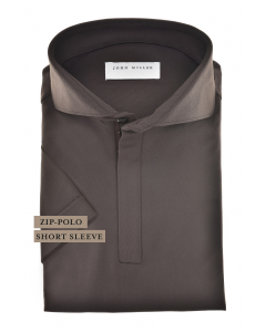 John Miller Polo Shirt Slim Fit P  Donkerbruin 5142677