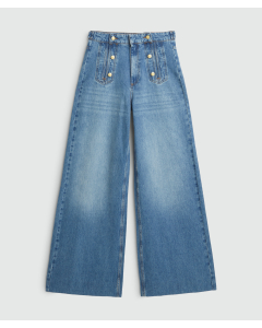 Josh V Rumo High-waisted Wide-leg Jeans  Donkerblauw Jv-2510-0601