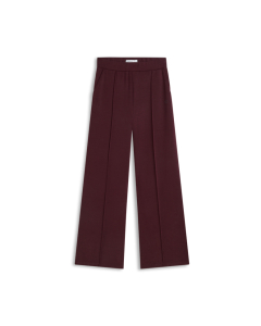 Summum Wide Leg Pant Soft Scuba Pantalons Bordeaux 4s3019-30606