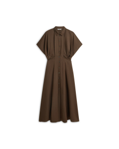 Summum Dress Button Down Light Twill Jurken Donkerbruin 5s1665-12494