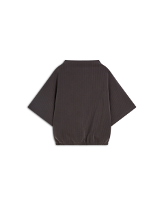 Summum Sleevles Top Pinstripe Scuba T-shirts Donkerbruin 3s5363-30716