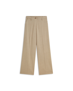 Summum Trousers Wide Leg Twill Melange Pantalons Beige 4s3047-12481