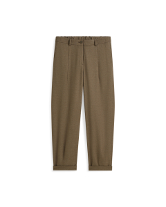 Summum Trousers Barrel Fit Twill Melange Pantalons Taupe 4s3041-12481