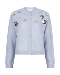 Dante 6 Fawn Sequin Cardigan Vesten Lichtblauw 252409