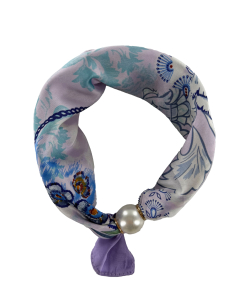 Tim &  Simonsen Chloe Scarf W. Magnetic Pearl Sjaals Paars Tsj467 Purple