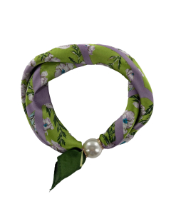 Tim &  Simonsen Chloe Scarf W. Magnetic Pearl Sjaals Groen Tsj467 Purple-green