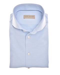 John Miller Overhemd Slim Fit  Lichtblauw 5346517