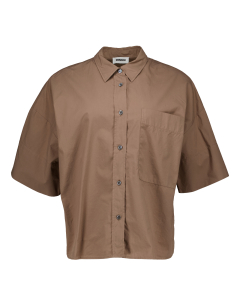 Zenggi Poplin Boxy Shirt Blouses Bruin X04-1031 631