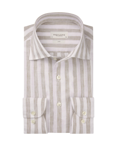 Profuomo Ppxh10019 Lange Mouw Overhemden Beige Ppxh10019