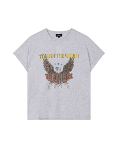 Alix The Label Ladies Knitted Eagle T-shirt T-shirts Lichtgrijs 2604819706