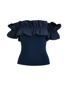 Essentiel Antwerp Knitted Top Tops Donkerblauw Jaqua