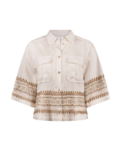 Nukus Bodine Blouse Embroidery Blouses Off White Nks02113