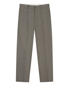 Olaf Regular Wool Pleated Pantalons Bruin M260407