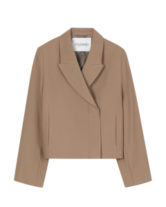 Closed Cropped Blazer Blazers Beige C97523-35p-22