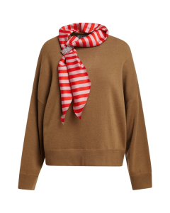 Essentiel Antwerp Pullover With Scarf Pullovers Camel Kurtis