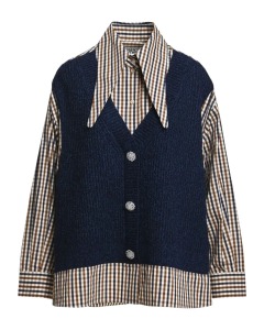 Essentiel Antwerp Kute Fabric Mix Blouses Multicolor Kute