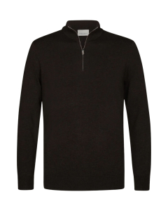 Profuomo Half Zip Pullovers Donkerbruin Ppxj30002