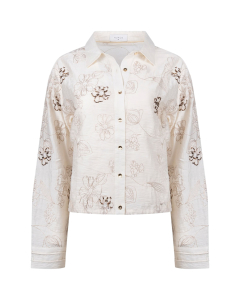 Nukus Aaliya Blouse Embroidery Blouses Off White Nkf02152