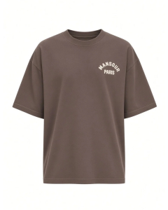 Mansour Paris College T-shirts Donkerbruin Paris College