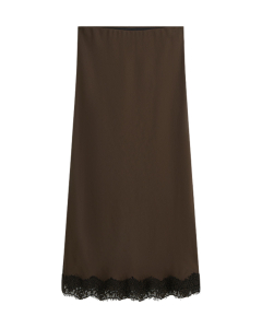 Summum Skirt Light Twill Rokken Donkerbruin 6s1361-12494