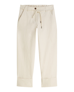 Summum Trousers Cotton Blend  Ecru 4s2950-12365