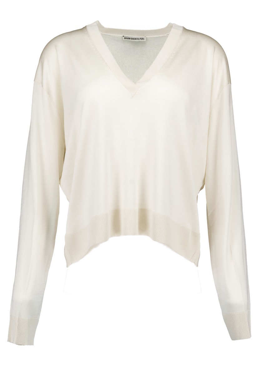 Drykorn Top Beige Acetaat maat S Karaja_2 tops beige