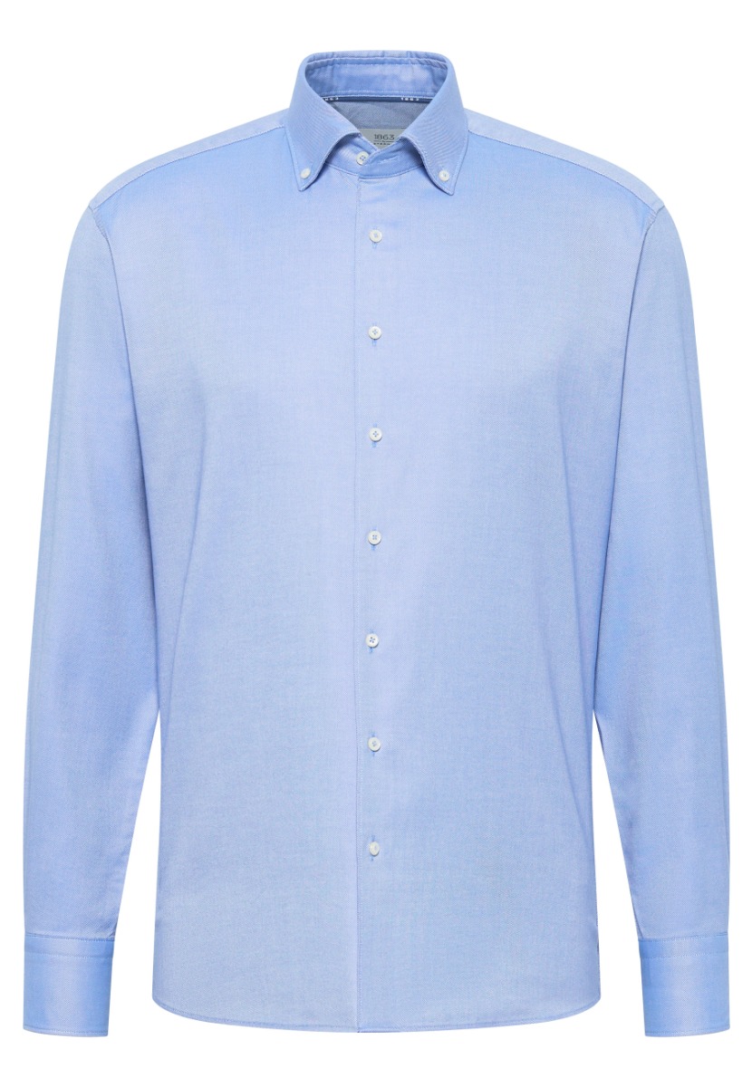 Overhemd Blauw lange mouw overhemden blauw