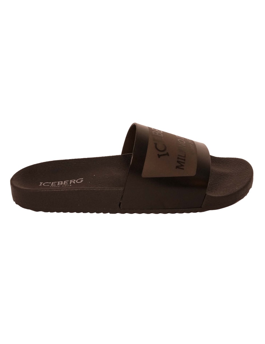 Zwart Fume slippers zwart