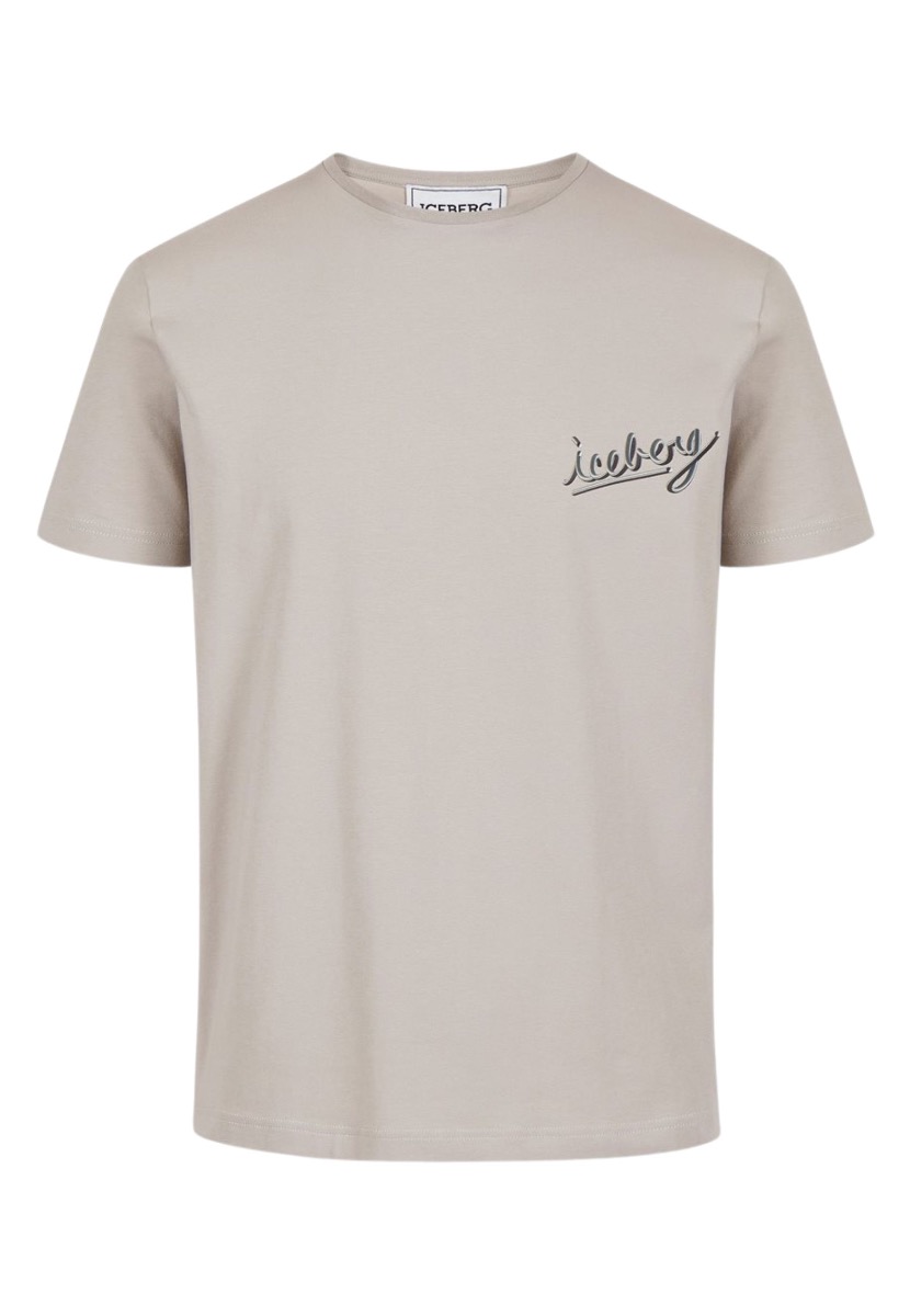 Iceberg Shirt Lichtgrijs maat L t-shirts lichtgrijs