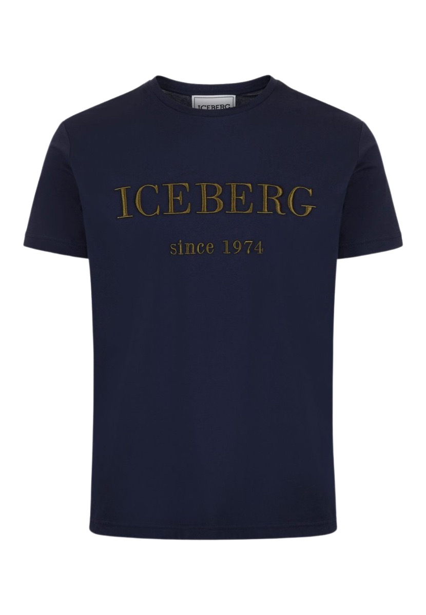 Iceberg Shirt Donkerblauw maat L t-shirts donkerblauw