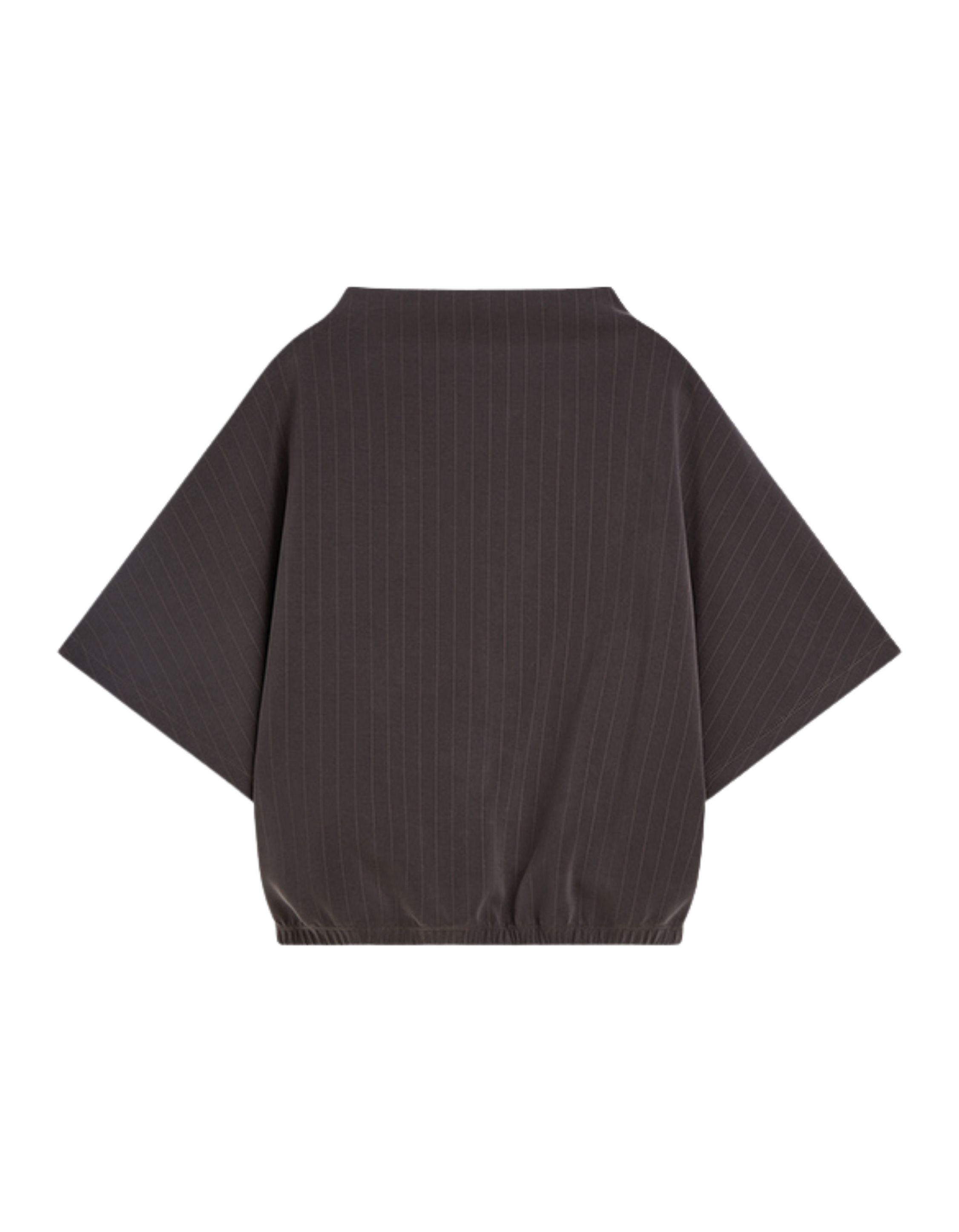 Summum Sleevles Top Pinstripe Scuba T-shirts Donkerbruin 3s5363-30716