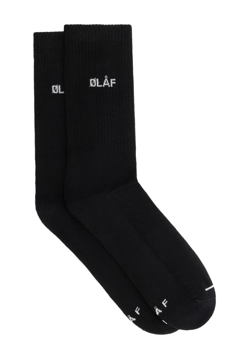 ØLÅF Sokken Zwart One Size Mini logo sokken zwart