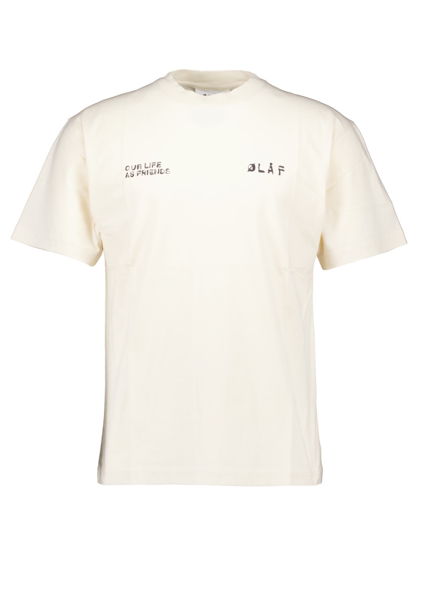 ØLÅF Shirt Off White maat XS Dual logo tee t-shirts off white