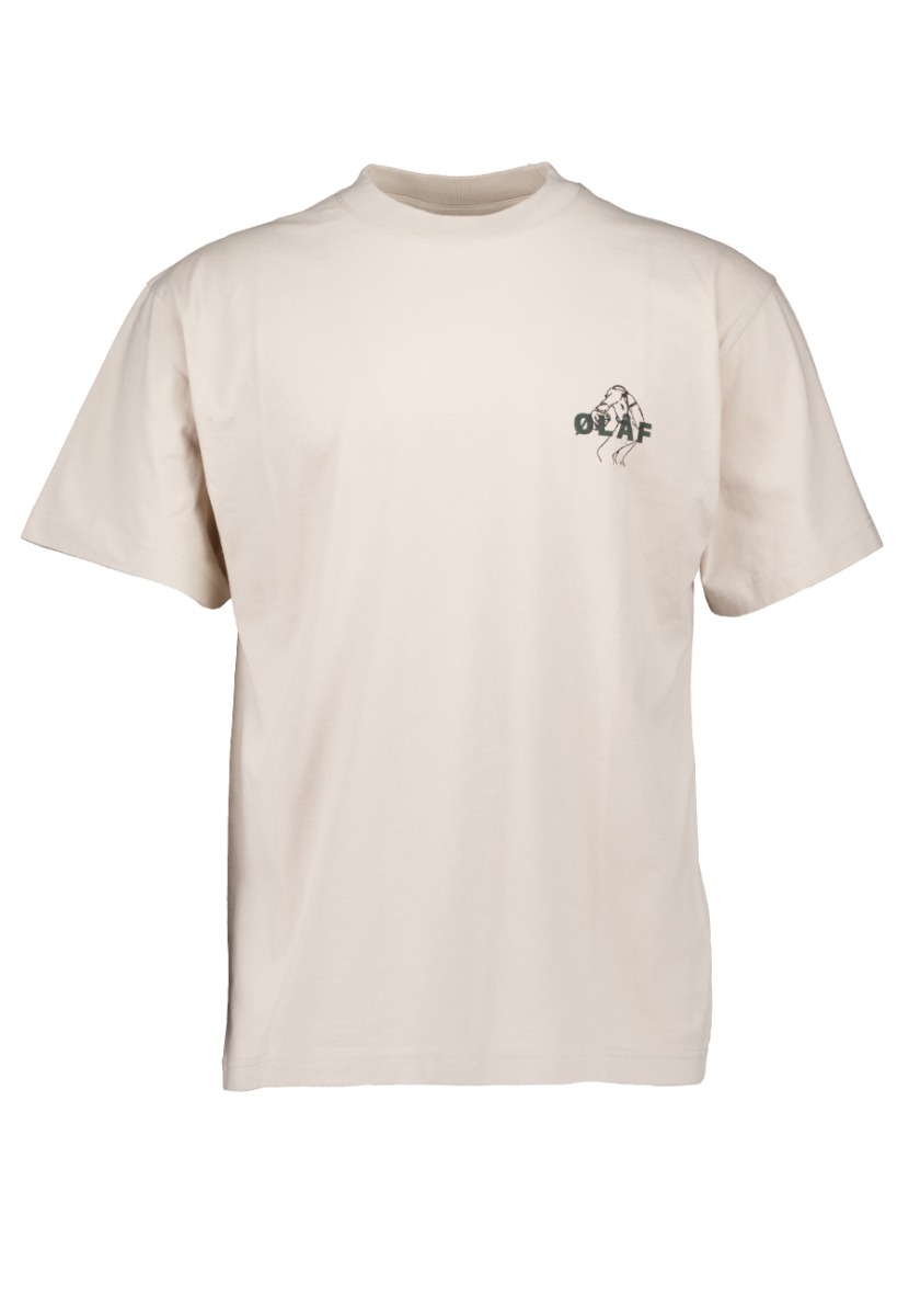 ØLÅF Shirt Beige maat L Diver tee t-shirts beige