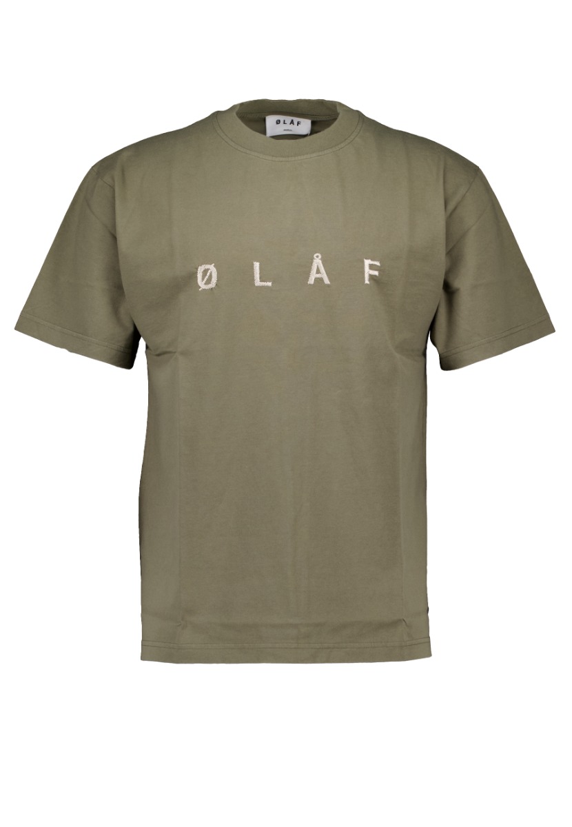 ØLÅF Shirt Groen maat M Embroidery tee t-shirts groen