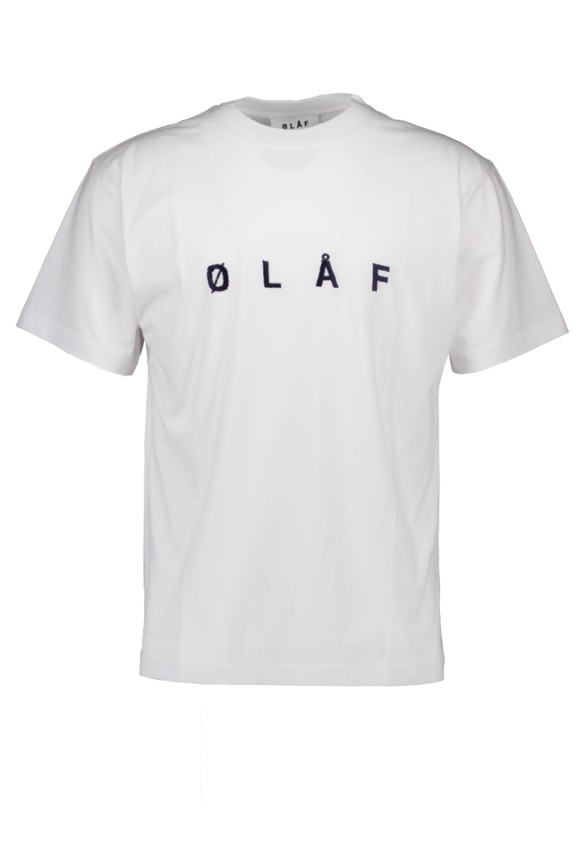 ØLÅF Shirt Wit maat M Embroidery tee t-shirts wit