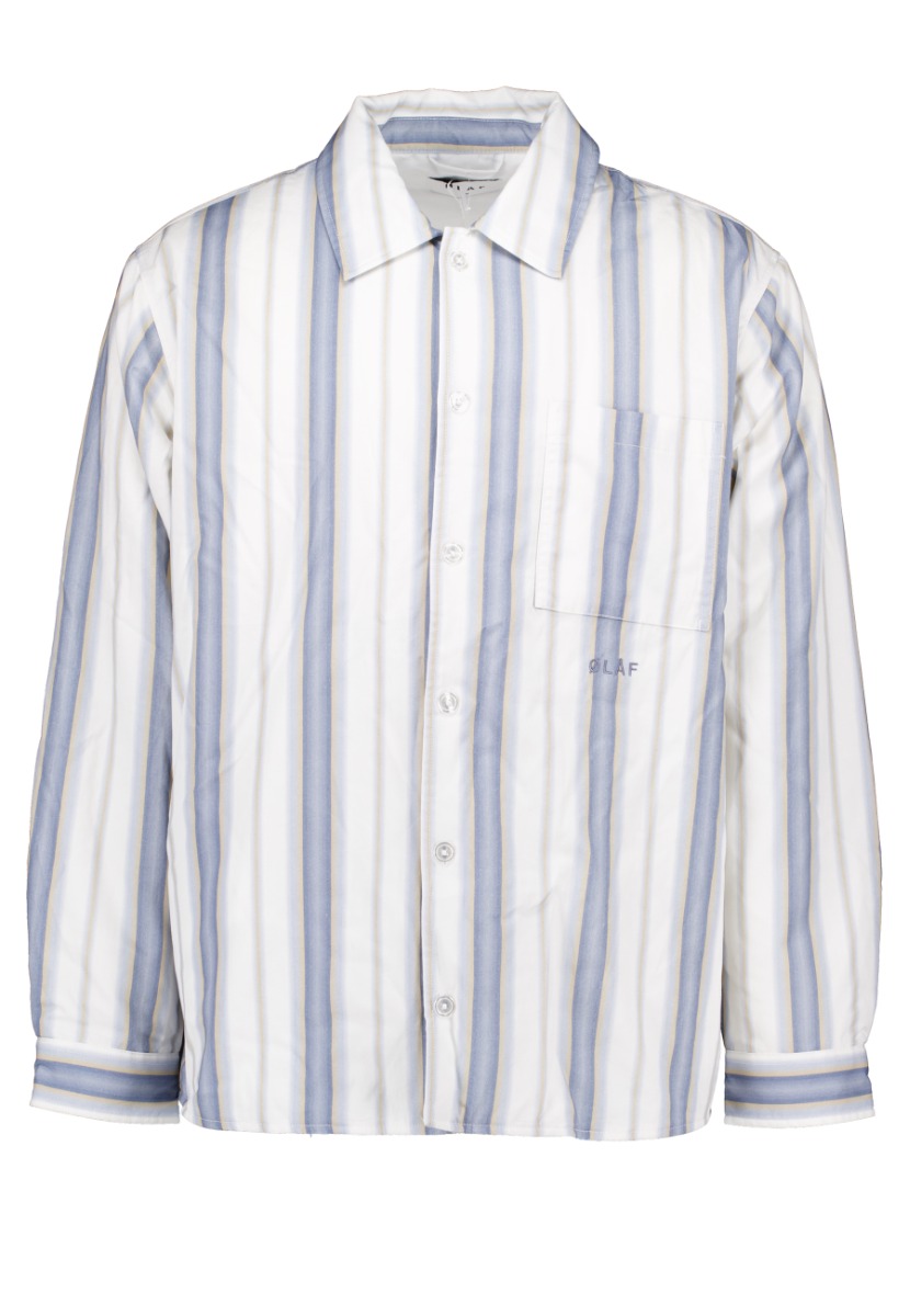 ØLÅF Vest Wit maat L Padded stripe overshirt overshirts wit