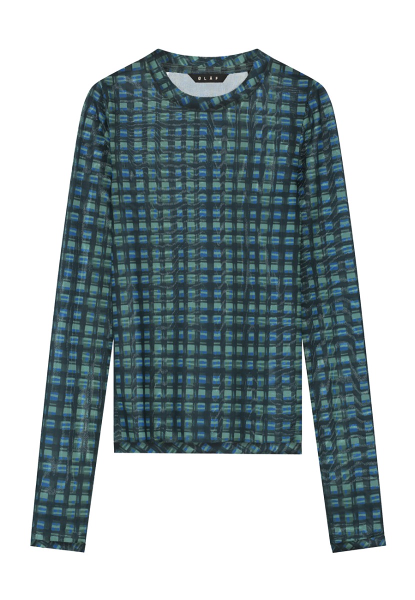 ØLÅF Shirt Groen maat L Window check longsleeves groen