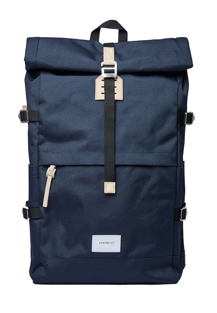 Sandqvist Rugzak Bernt Navy Blauw Rolltop Rugtas - Waterdicht 20 Lt