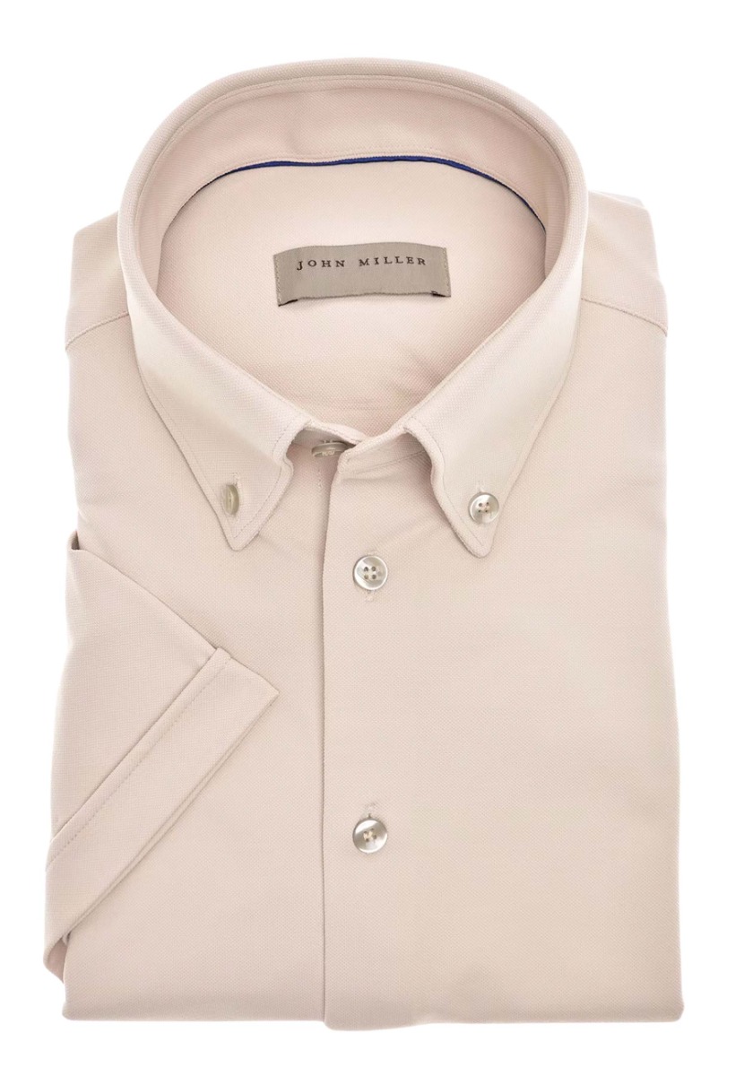 Slim fit lange mouw overhemden beige