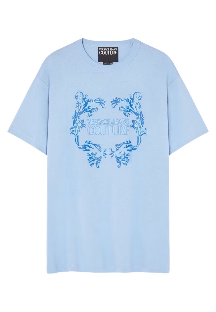 Versace Jeans Shirt Lichtblauw maat S t-shirts lichtblauw