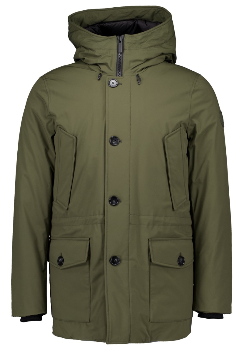 Woolrich Jas Donkergroen Polyamide / Nylon maat XL Arctic stretch parka&apos;s donkergroen