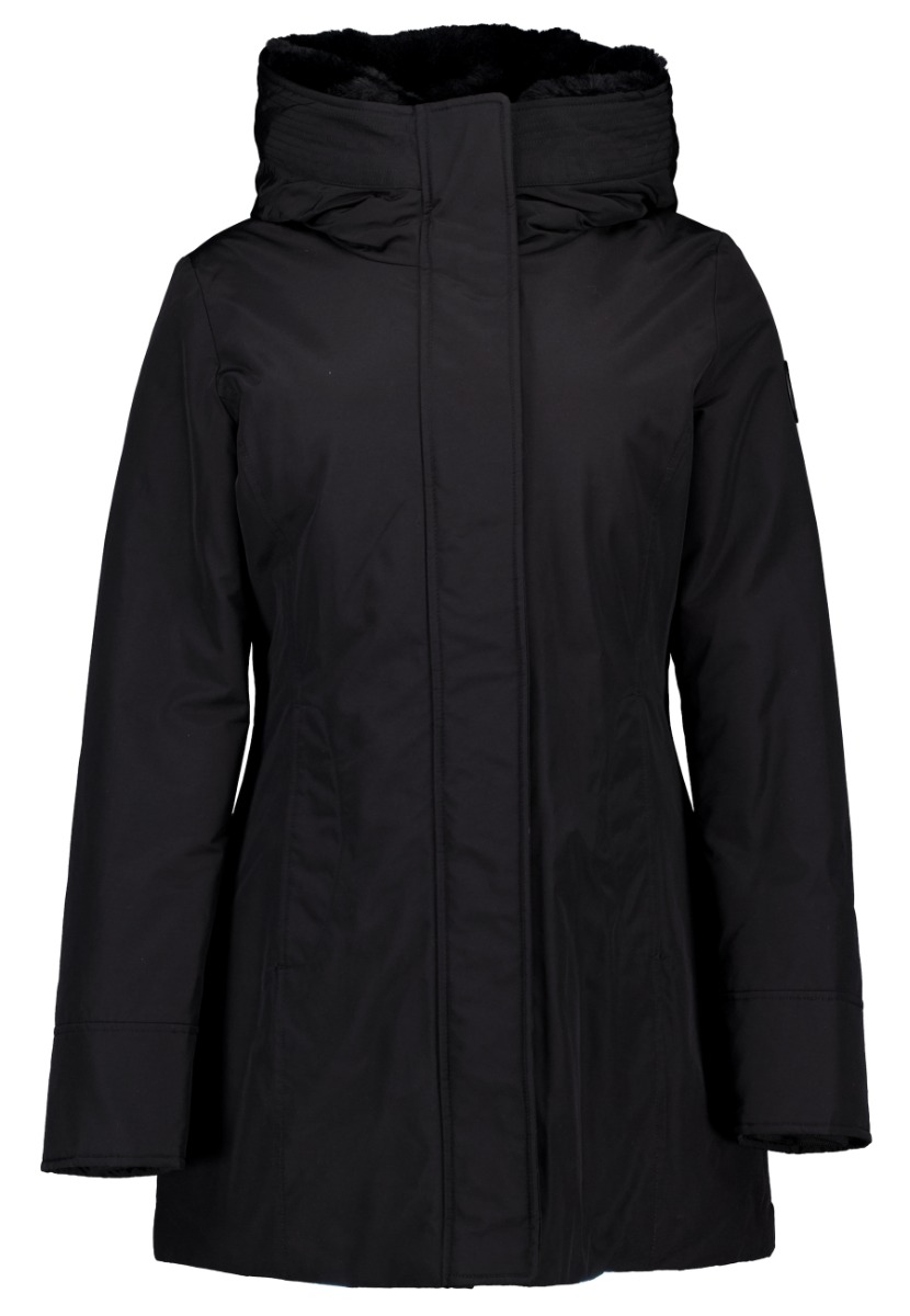 Woolrich Jas Zwart Polyamide / Nylon maat M Boulder faux parka&apos;s zwart